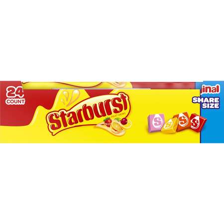 STARBURST Starburst Original Share Size Fruit Chews Candy 3.45 oz., PK144 108379